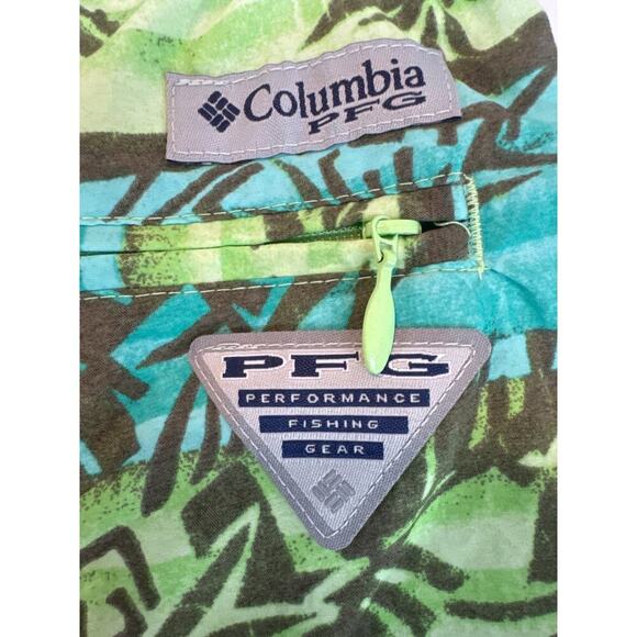 Columbia Omni Shade PFG Men's Swimming Trunks Blue & Green Size Small S - Picture 6 of 9